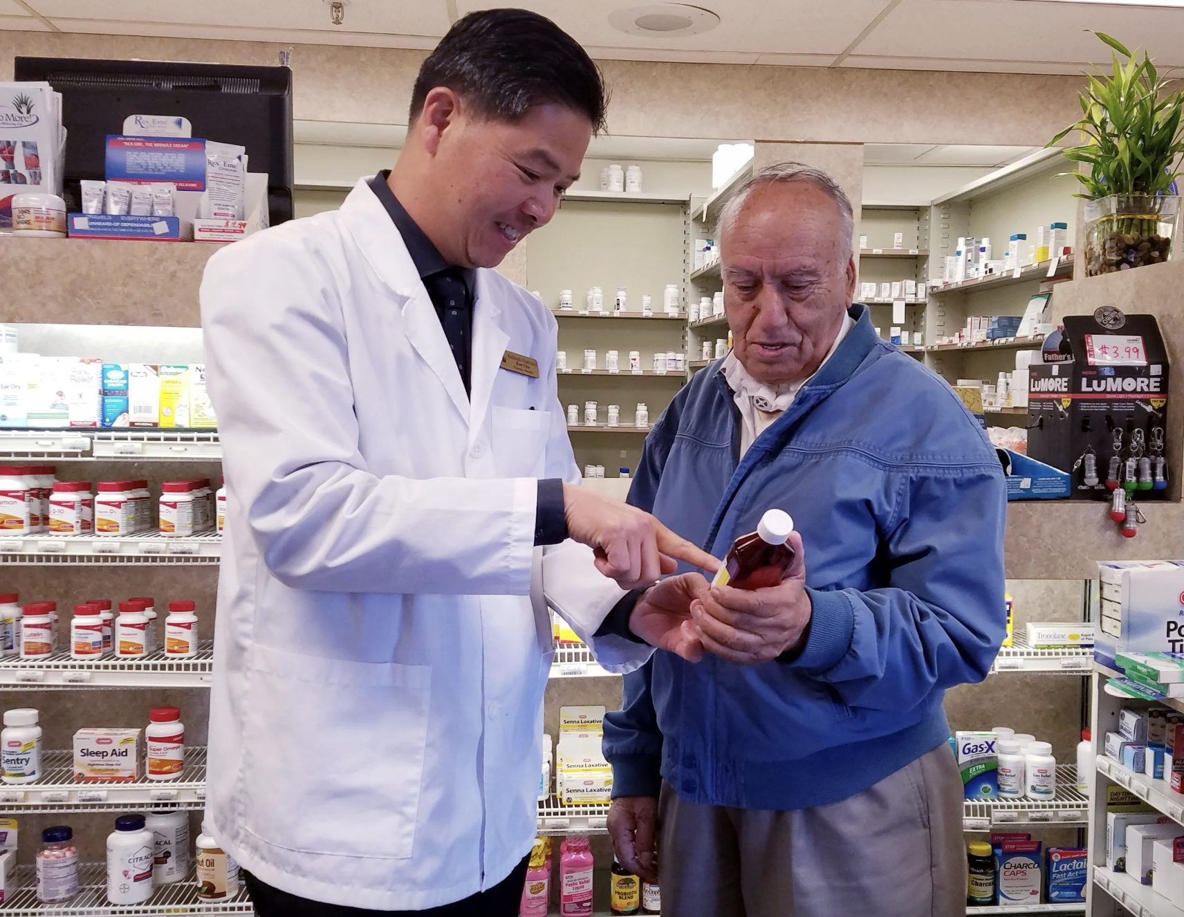 Patient interaction at Redlands Pharmacy